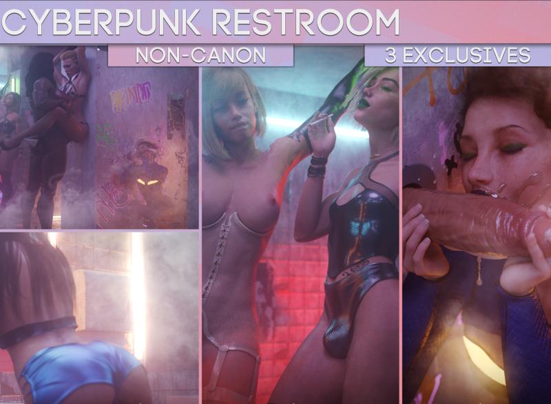 SloP - Cyberpunk Restroom 3D Porn Comic